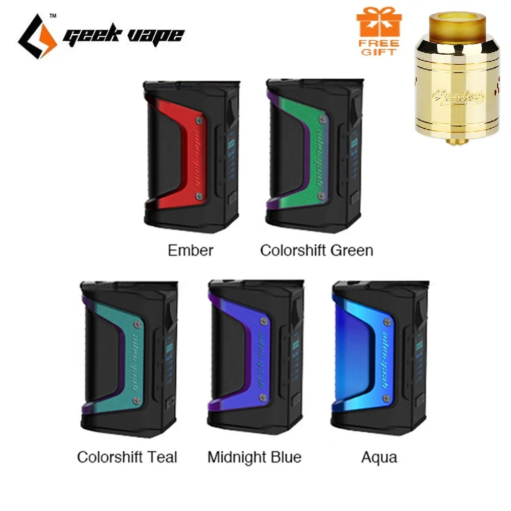 

Free Tank! New Color GeekVape Aegis Legend 200W TC Box MOD with New AS Chipset & Waterproof Design E-cig Vape Mod No Battery