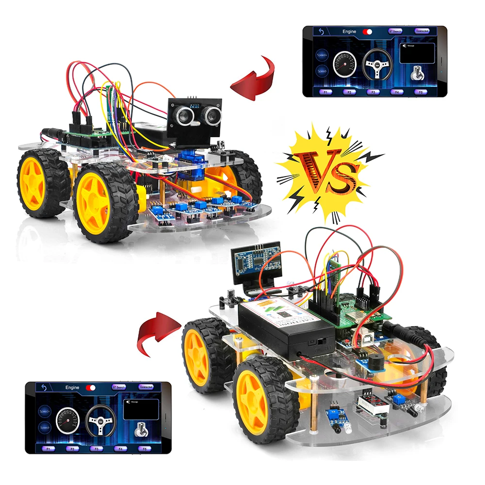 OSOYOO 4WD робот автомобильный стартовый набор V2.0 для Arduino UNO умный проект приложение симулятор вождения Стволовые игрушки подарки для детей подростков