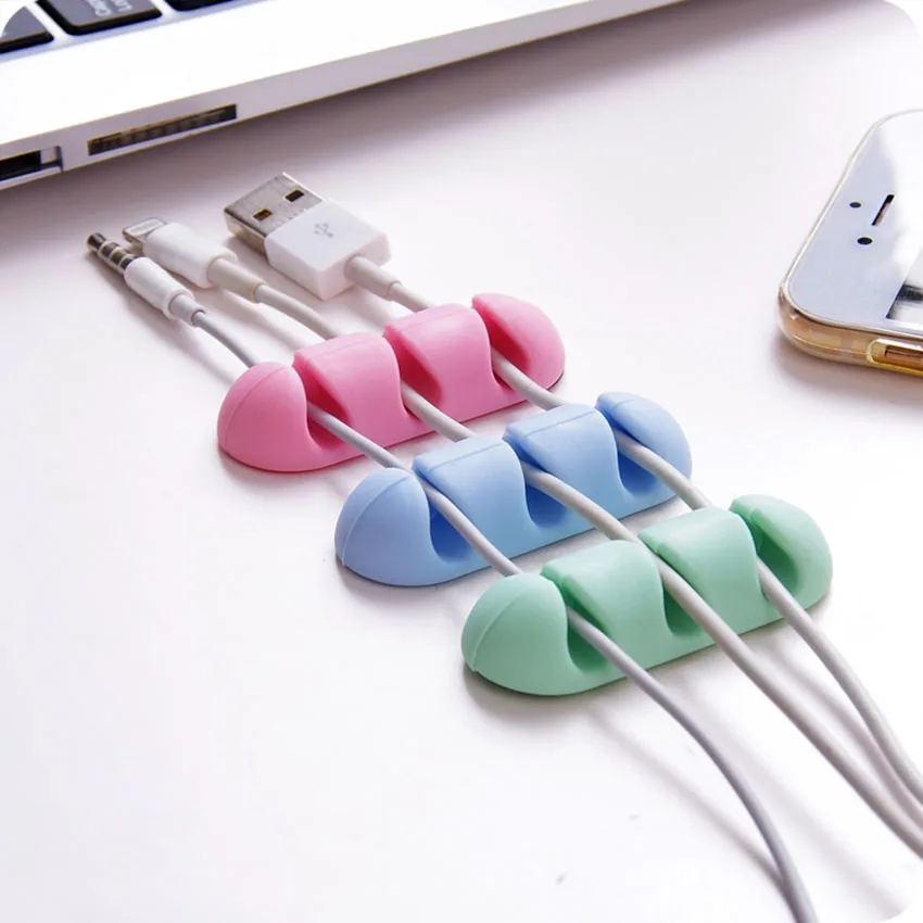 2 개/몫 자기 접착 케이블 클립 데스크탑 USB 코드 와이어 고정 주최자 충전기 라인 스티커 클램프 벽 마운트 플러그 배치
