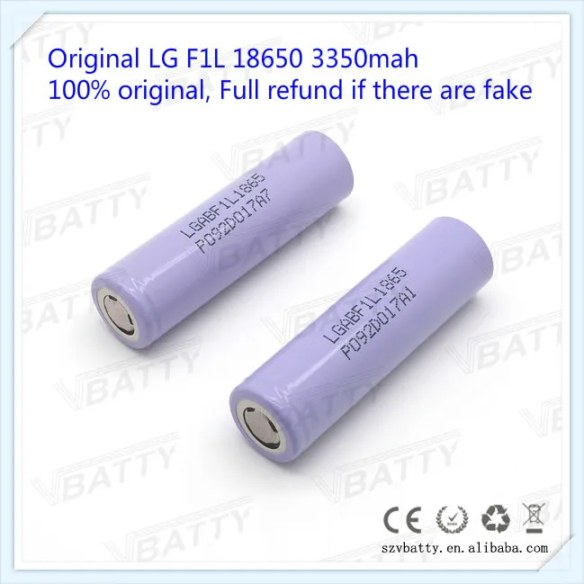 

100% original for LG F1L 18650 3350mAh lithium battery flashlight lamp mobile power supply special battery(1 pc)