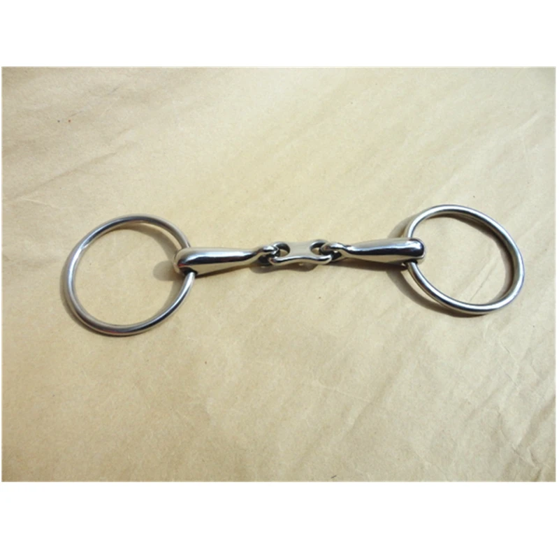

Stainless Steel Ring Snaffle Bit Horse Product 5"Mouthpiece Double Broken Mouth Bit ( H0975 )