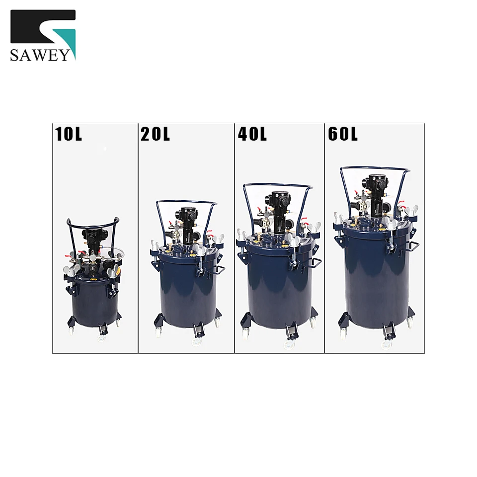 

10L/20L/40L/60L Pressure Feed Paint Blender Mixer Tool Automatic Paint Mixing Stir Pressure Pot Tank Barrel Agitator