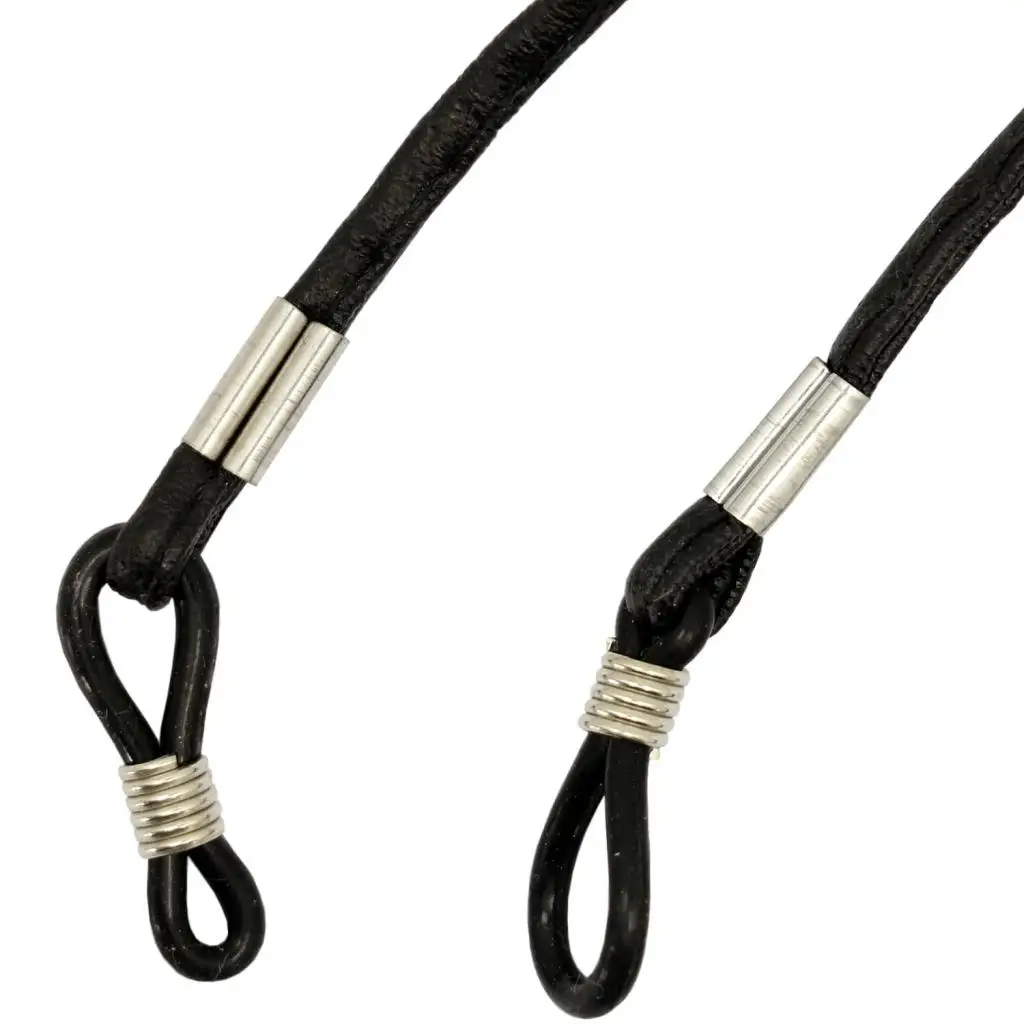 PU Leahter Black Spectacles Eyeglasses Chain Neck Cord Black for Sport Safety Neck Glasses Sunglasses