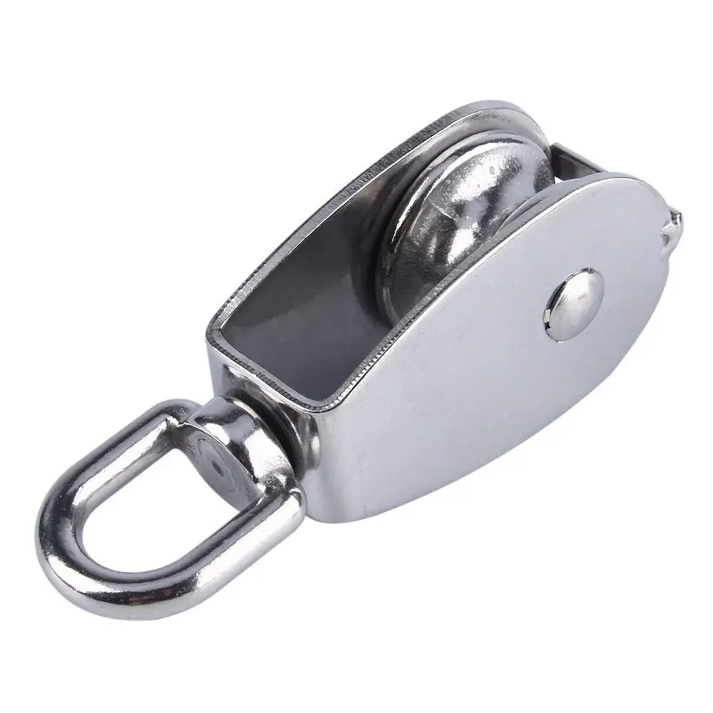 304 Stainless Steel Pulley Wire Rope Chain Traction Fixed Pulley Lifting Load M20 Double Pulley 3 Pieces