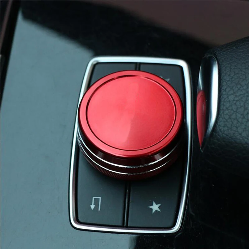 Car Multimedia Buttons Knob Cover trim Stickers Accessories for