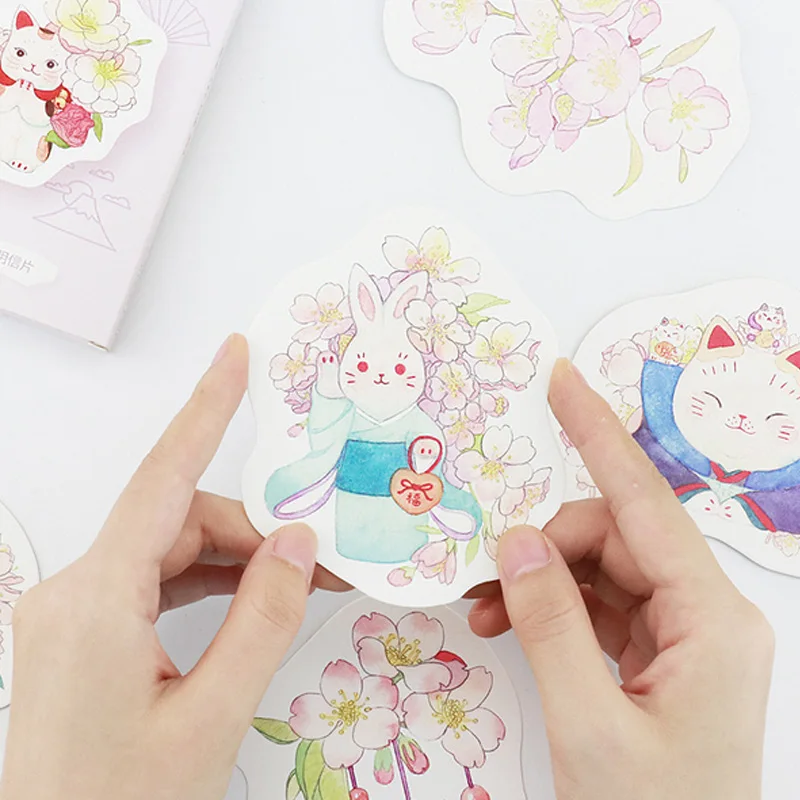 

30 pcs/pack Cute animal rabbit Heteromorphism Greeting Card Postcard Birthday Letter Envelope Gift Card Set Message Card
