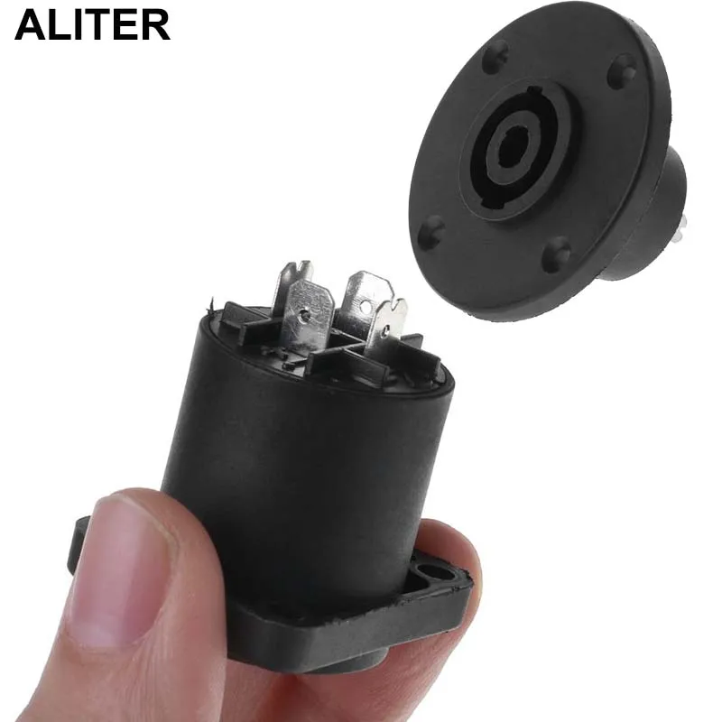 

Jack Panel Socket Connector 4 Pole Audio Speaker Twist Lock Round Square Mount for Neutrik Speakon NL4MP NL4MPR NL4FC NL4FX
