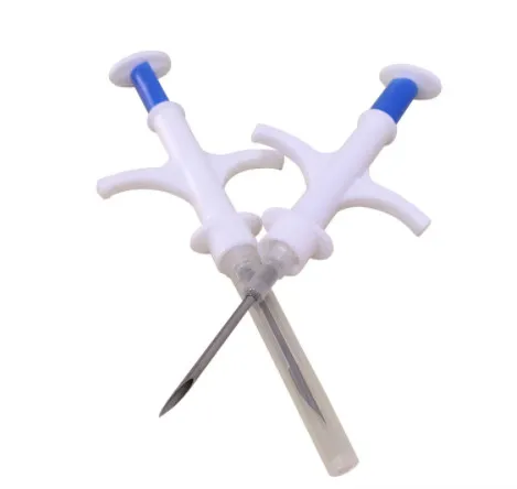 

40pcs/lot 134.2KHz ISO FDX-B Animal Dogs 1.4*8mm Pet Microchips Transponder Syringe animal Id Implantable Syringe injector
