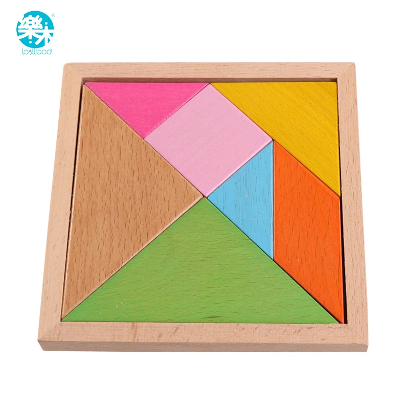 

Logwood Jigsaw Puzzle Wooden Toys Developmental Toy Large Educational Wooden Tangram Brain Teaser Puzzles For Children