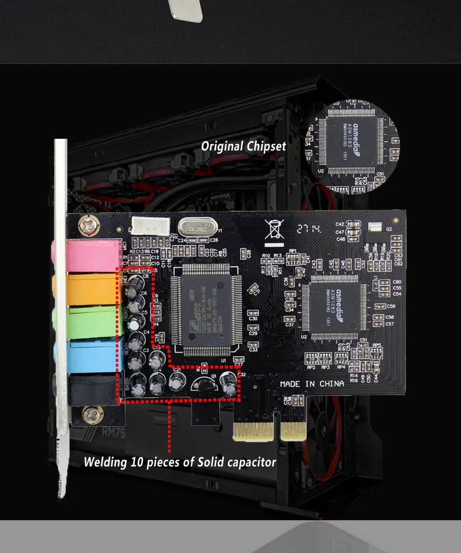 PCIe-express расширение добавить на карту PCIE 5.1CH звуковая карта конвертер адаптер Поддержка для ПК компьютер/Рабочий стол с высокой производительностью