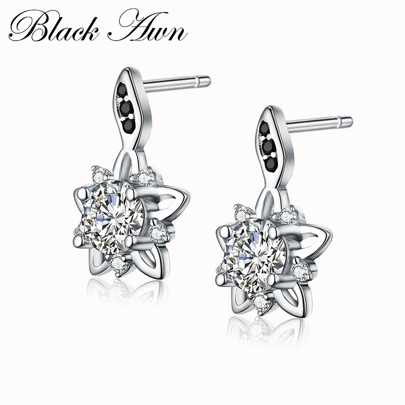 Женские серьги гвоздики из серебра 1 8 пробы 925 г|stud earrings|earring star sterling silver |