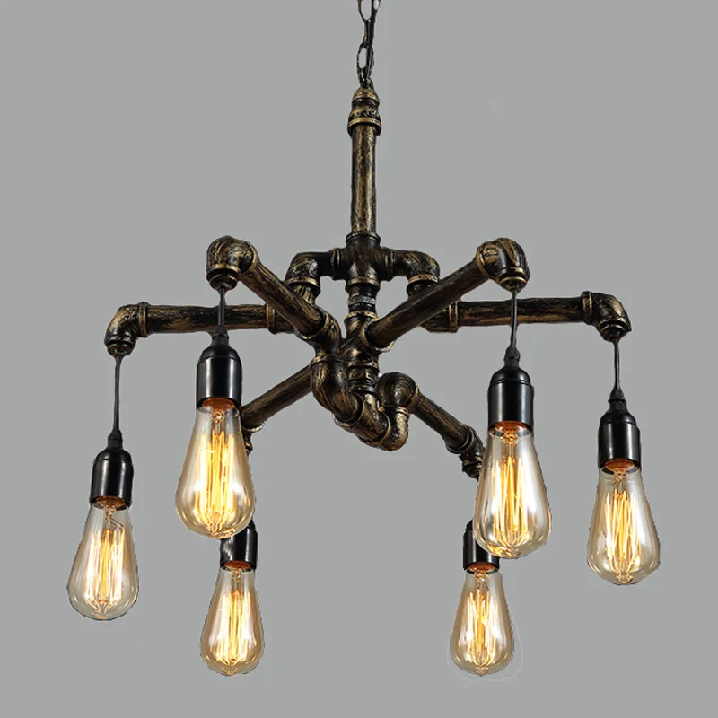 LOFT Industrial Design chandelier retro nostalgia restaurant bar pipe