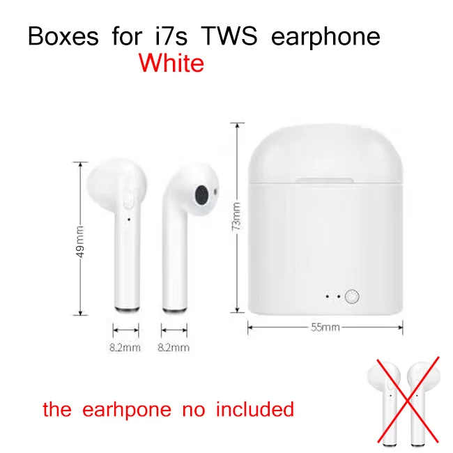I9s i7s tws истинные Беспроводные стерео Bluetooth наушники гарнитура Handfree наушники с микрофоном для iphone xiaomi Android IOS - Цвет: G white charging box