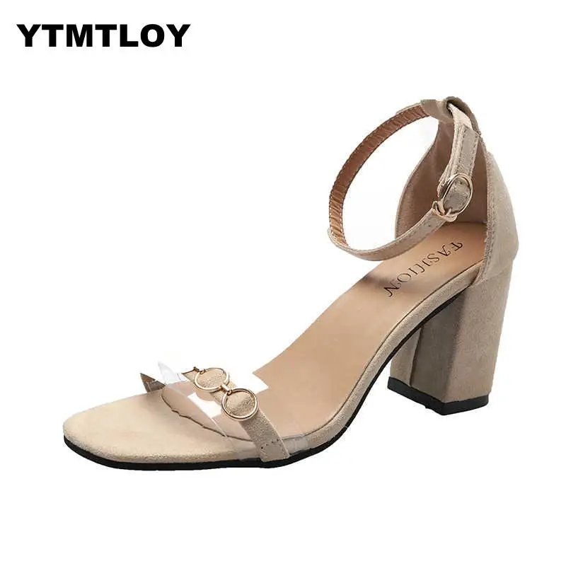 

2019 Women Pumps Flock Fashion Square High Heel Pointed Toe Hollow Buckle Concise Retro Shallow Ladies Shoes Sexy Pumps