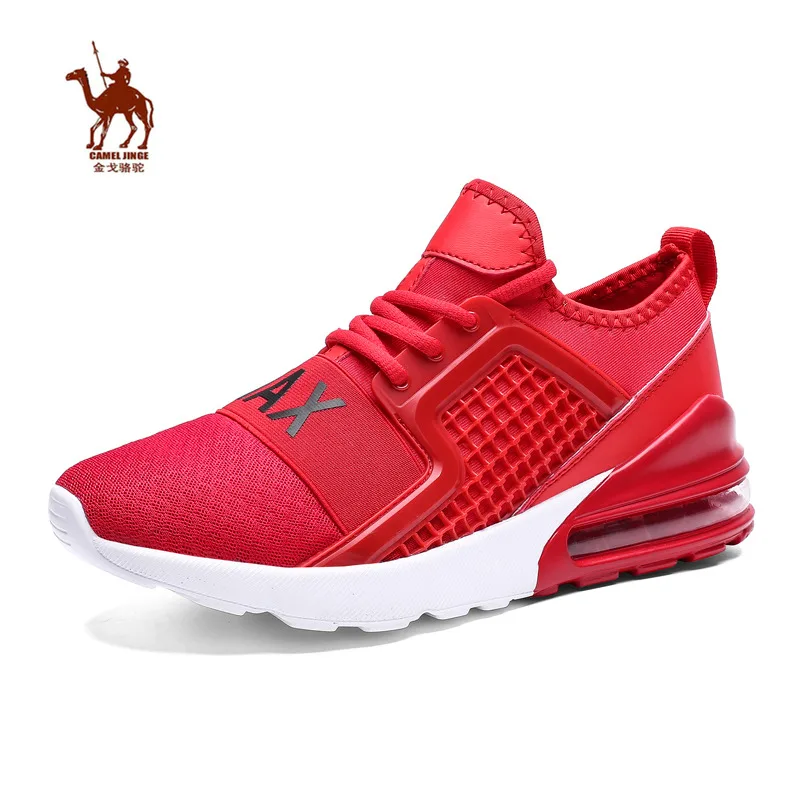 

New Fashion Men Running Shoes Big Size 47 Breathable Summer Red Air Cushion Boost Ankle Protect High Men Sport Sneakers hombre