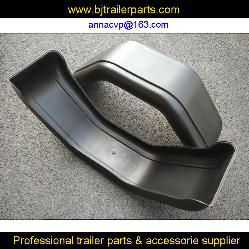 trailer plastic mudguards,trailer fenders, black plastic, trailer parts