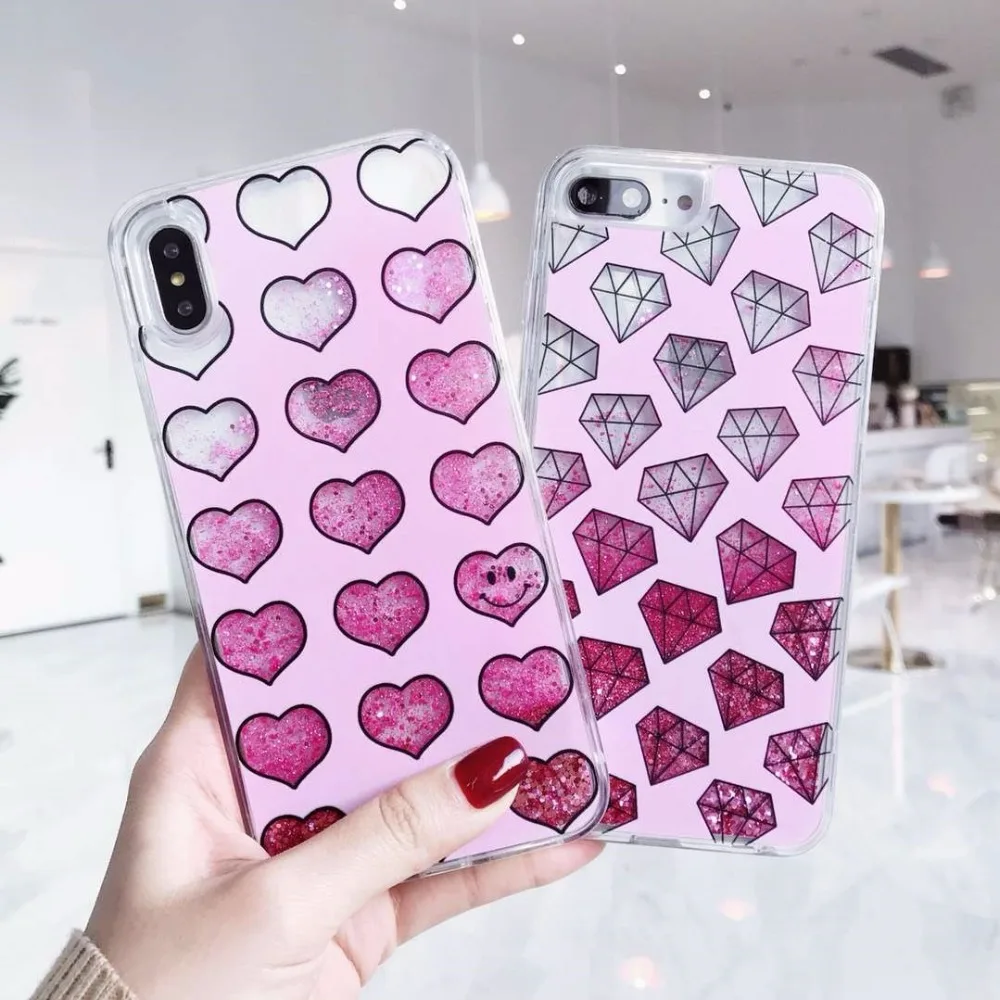 Роскошный чехол PEIPENG с сыпучим песком для iPhone 6 6s Plus X XS MAX XR 8 7 милый защитный мягкий