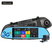 Bluavido 7″ 3G Car DVR GPS Navigation Full HD 1080P Dual Lens Car Rearview Mirror Video Camera Recorder Bluetooth WiFi Dashcam