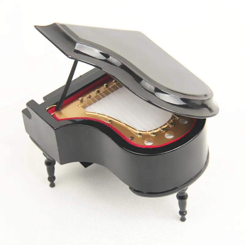 

2017Mini Musical Instrument Model Grand Piano Cover Guitar Metronome Piano Guzheng Music Box Music Box