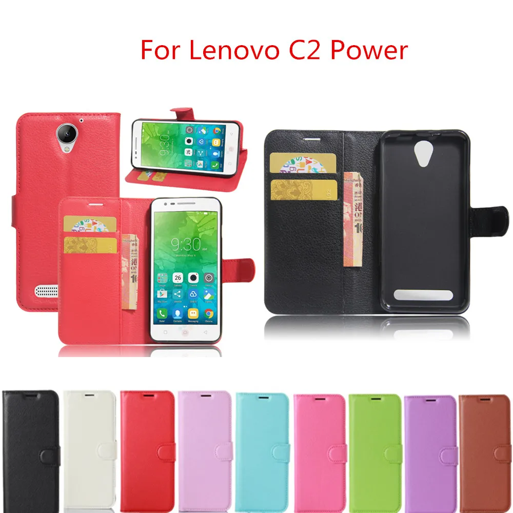 

Hot Lenovo C2 Power 5.0inch Case Wallet Style PU Leather Mobile Phone Protective Back Cover For Lenovo C2 Power Phone Case