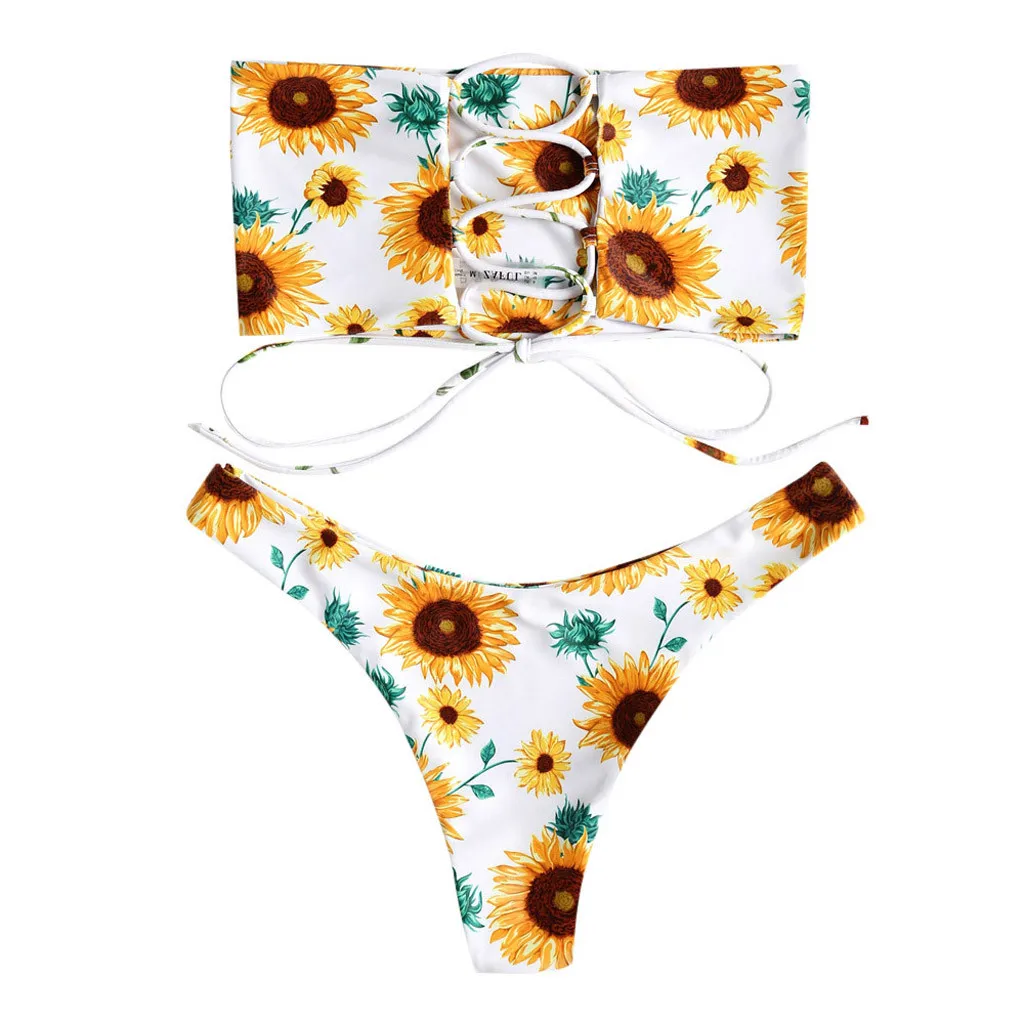 sunflower bikini high waisted
