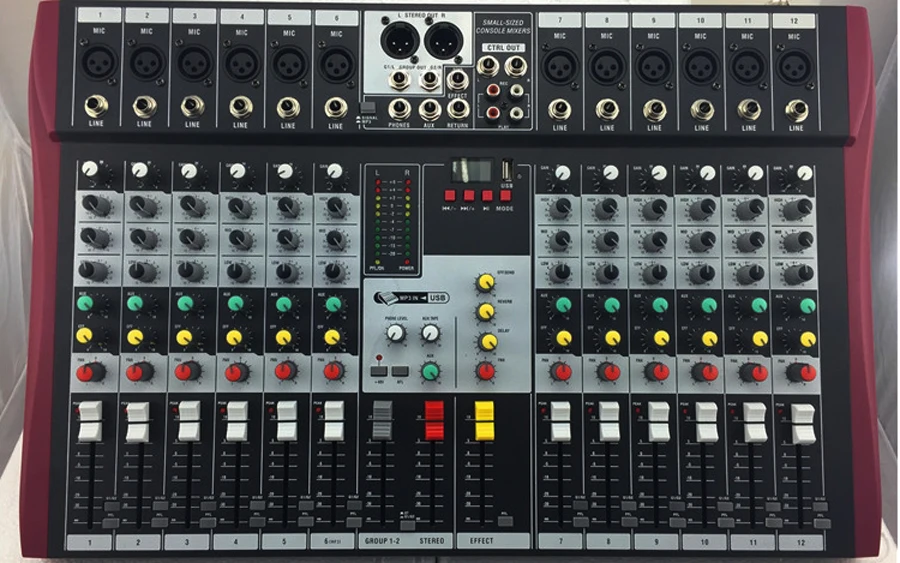 12 Channels Good Quality Hot Sell USB Professional Audio DJ Mixer Mixing console | Электроника