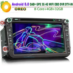 Восьмиядерный 8 "Android 8,0 DAB + Satnav Wi-Fi 4 г CD BT DVD SD OBD gps RDS OPS автомагнитола плеер для сиденья Altea стерео Bluetooth