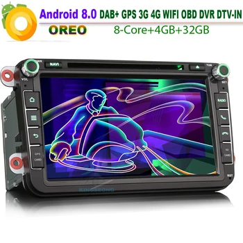 

Octa Core 8" Android 8.0 DAB+ Satnav WiFi 4G CD BT DVD SD OBD GPS RDS OPS Car Radio player For SEAT Altea Car Stereo Bluetooth
