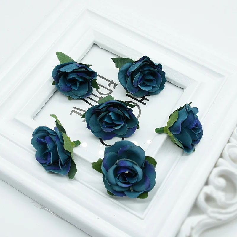 10 шт. шелковые розы цветок стены diy Подарочная коробка свадебные аксессуары оформление Искусственные цветы к Рождеству украшения для дома свадьбы