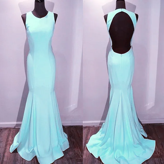 tiffany blue evening gown