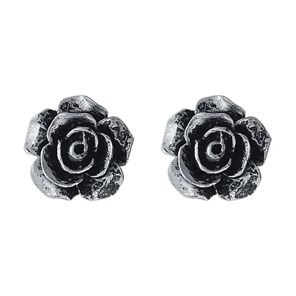 Earring Pack Jewelry Mixed Lots Resin Rose Flower Stud Earrings Fluorescent Colors of Roses Earrings for Women Gift