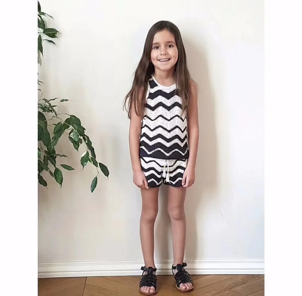 

Kids summer dress candy colour striped handmade baby girls dress