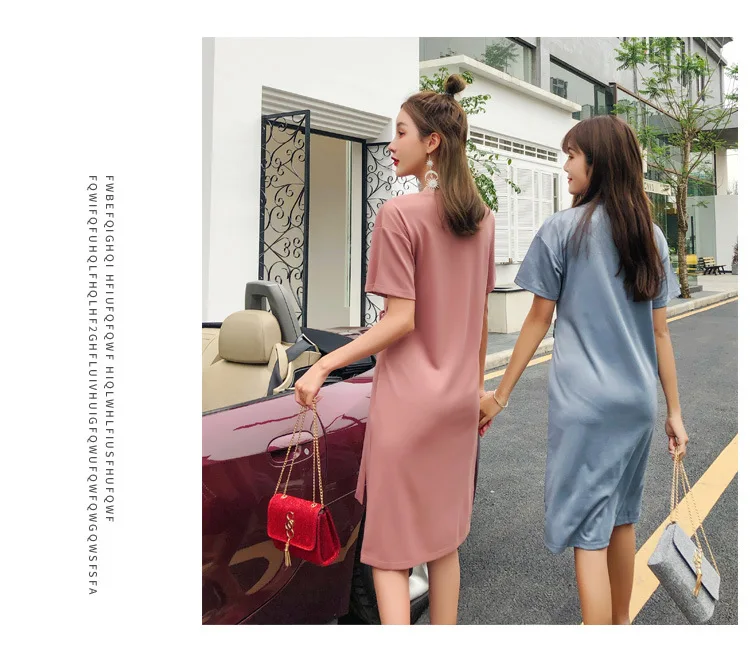 Кружевное летнее платье с коротким рукавом новинка 2020 свободное тонкое простое