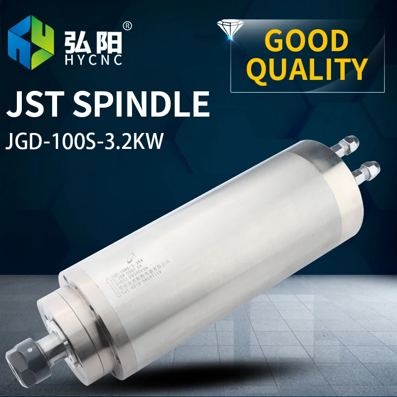 

JST JGD-100S-3.2KW water-cooled stone spindle motor ER20 woodworking advertising spindle 100mm engraving machine accessories