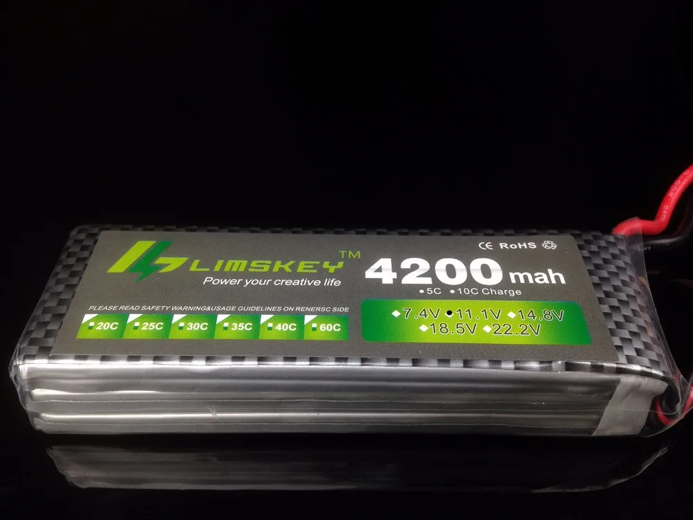 Limkey power 11,1 v 4200maH 30c~ 35c для вертолетов четыре оси самолетов автомобилей лодки мощность T/XT60/JST/EC3/EC5 штекер 3s lipo bettary