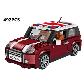 

Funny 1:24 scale brand car mini block cooper model building bricks educational assemblage toys collection for kids gifts