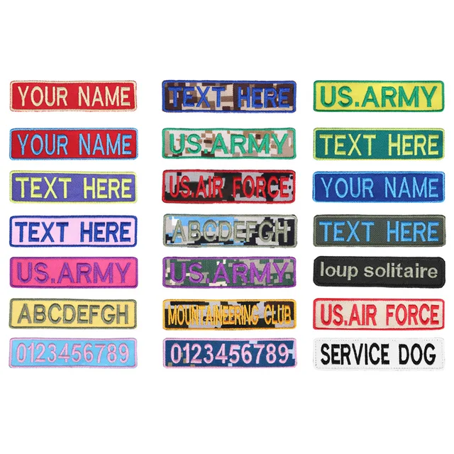 custom embroidery patches name patch 2 pcs customize name tape text