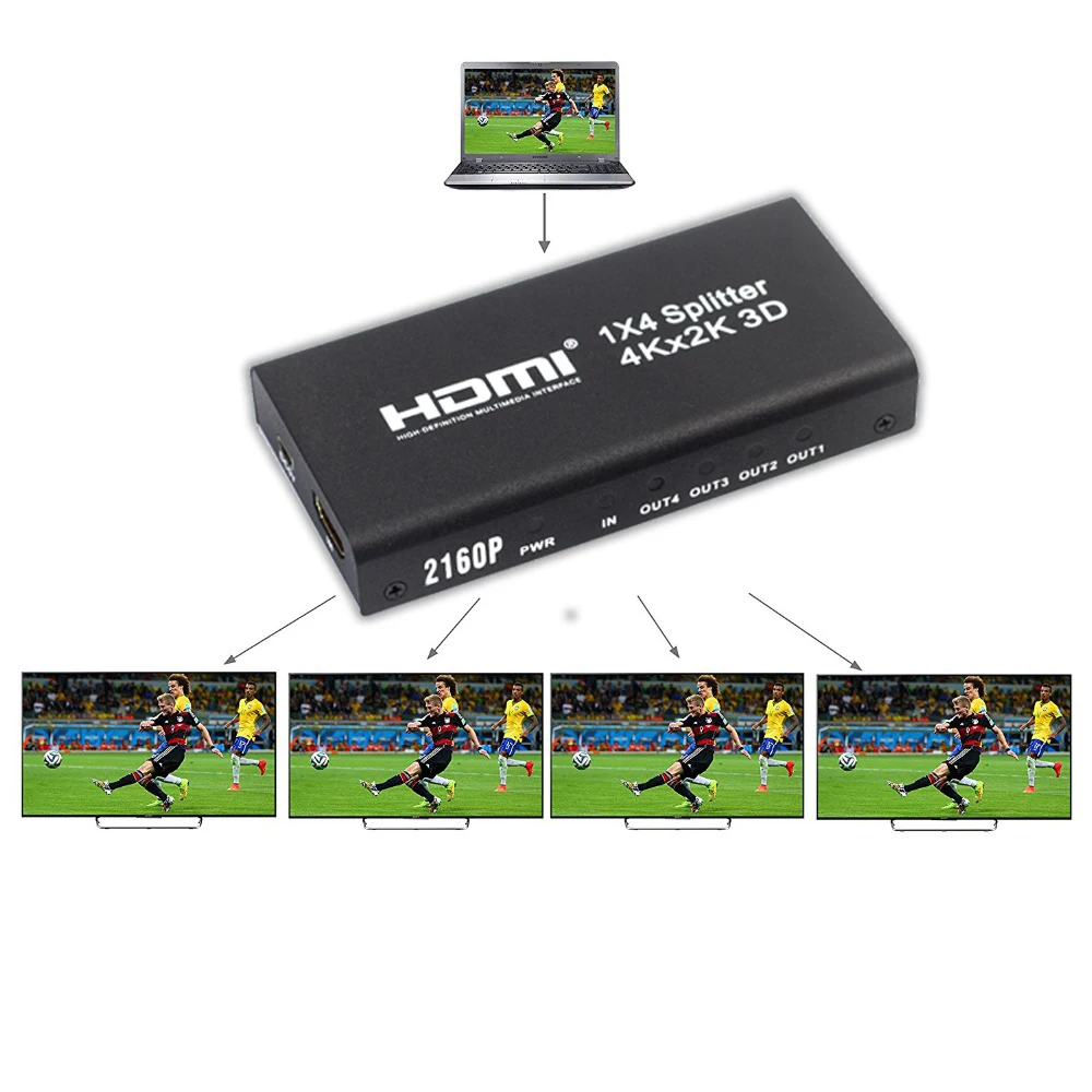 AIXXCO 3D 2k 4K HDMI 2160P разветвитель 1X4 Hdmi концентратор ретранслятор усилитель 1 4 1080p в