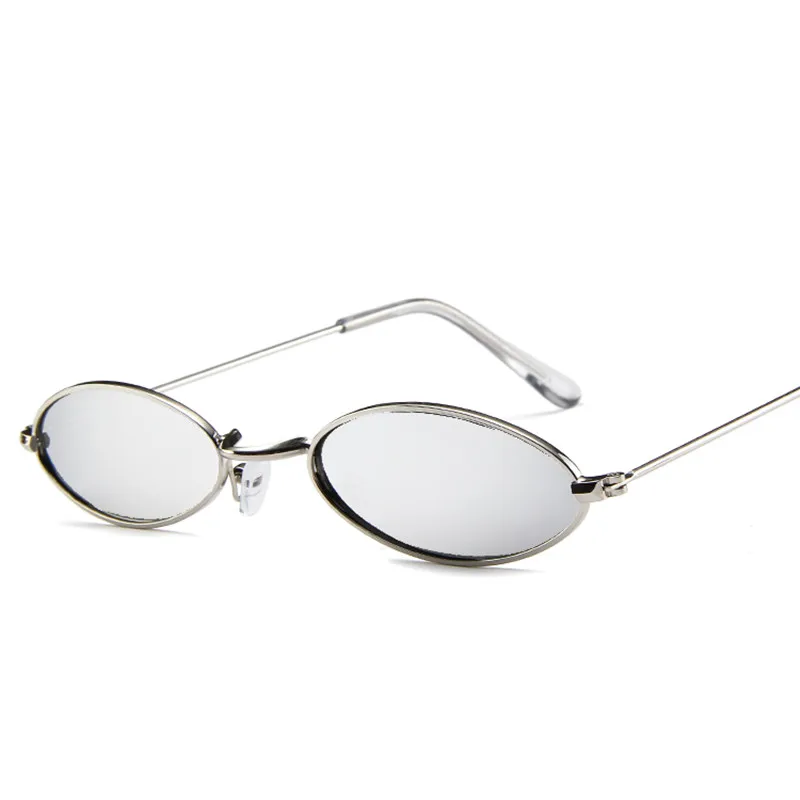 DCM новые брендовые дизайнерские винтажные Овальные Солнцезащитные очки женские ретро очки с прозрачными линзами мужские солнцезащитные очки UV400 - Цвет линз: C6Silver