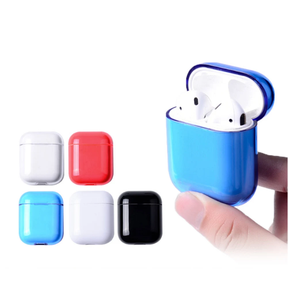 Прозрачные наушники чехол для Apple AirPods жесткое зарядное устройство ПК коробка