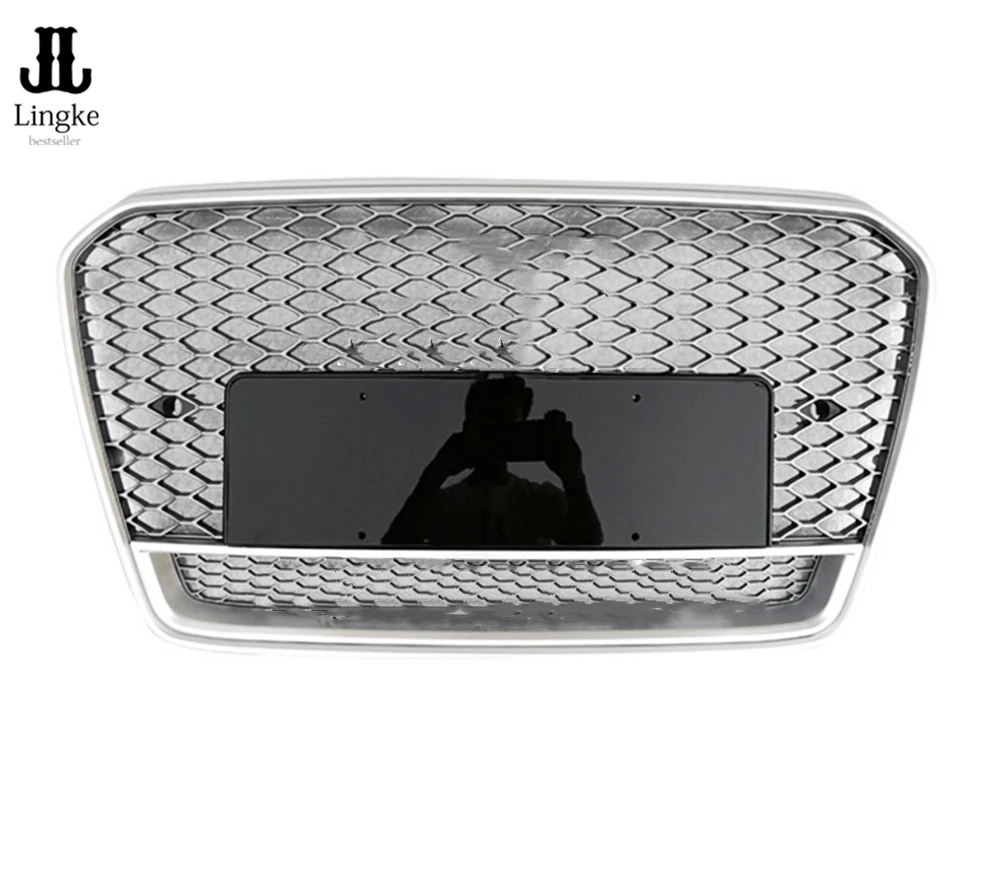 

For RS5 Quattro Style Front Sport Hex Mesh Honeycomb Hood Grill Black for Audi A5/S5 B8.5 13 14 15 16