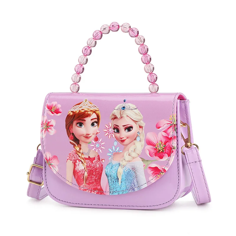 

Disney princess cartoon children shoulder bag girl gift messenger bag Frozen Elsa doll handbag Storage headset wallet portable