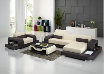 

Fashion Design Mixed Color Italy Genuine Leather Living Room Sofa Furniture G8006E