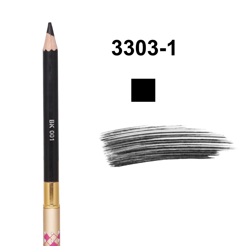 Высококачественный натуральный двухсторонний карандаш для бровей с порошком водонепроницаемый стойкий женский макияж глаз для бровей, косметический - Цвет: as picture