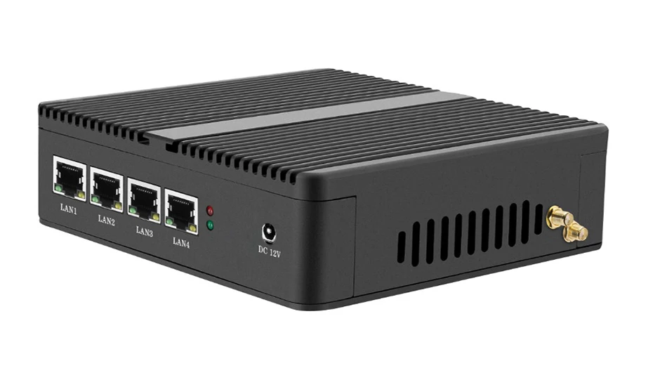 Безвентиляторный мини ПК Celeron J1900 4* LAN Gagabit Ethernet промышленный ПК Windows 7 брандмауэр маршрутизатор hdmi vga wifi Мини компьютер