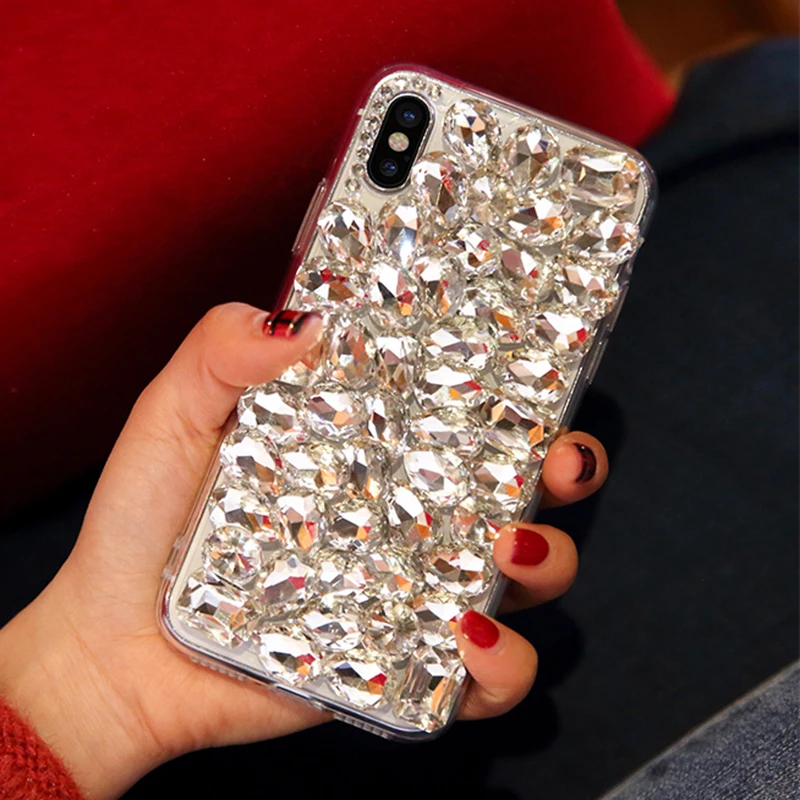 

For Samsung A10 A30 A50 Handmade 3D Luxury Bling Crystal Diamond DIY Case for Samsung S10e S10 Plus M10 M20 Coque Fundas
