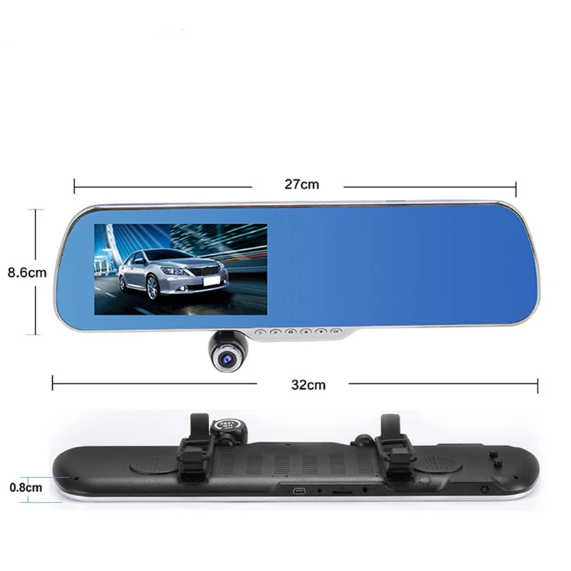 Видеорегистратор Full HD 1080P Автомобильный регистратор с IPS экраном 5 дюймов GPS