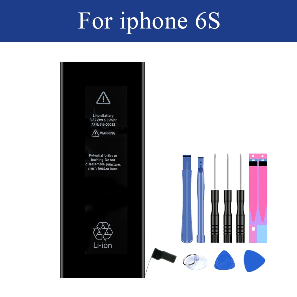 Top Battery For iPhone 6 6s 7 6plus 6splus Internal Phone Bateria 2750mAh 2915mAh Li-ion+ Free Tools