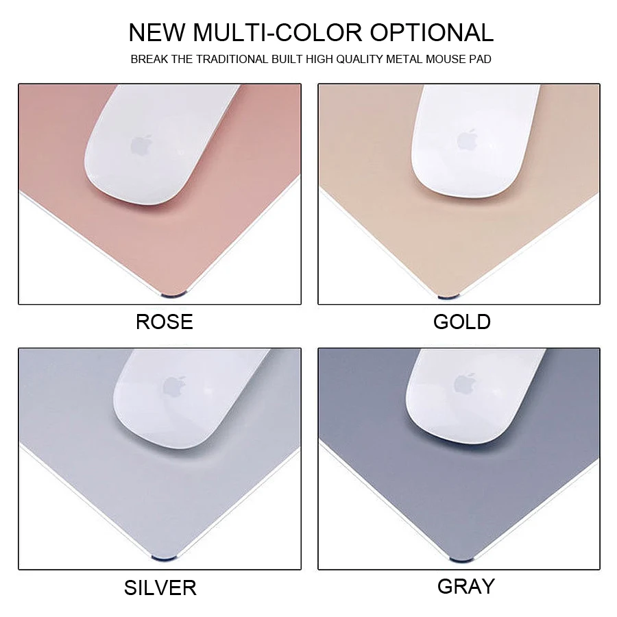HOT ! Mcoldata New Metal mouse pad slim mini for MACBOOK XIAOMI PC laptop Keyboard Frosted Matte pad with non-slip fiber bottom
