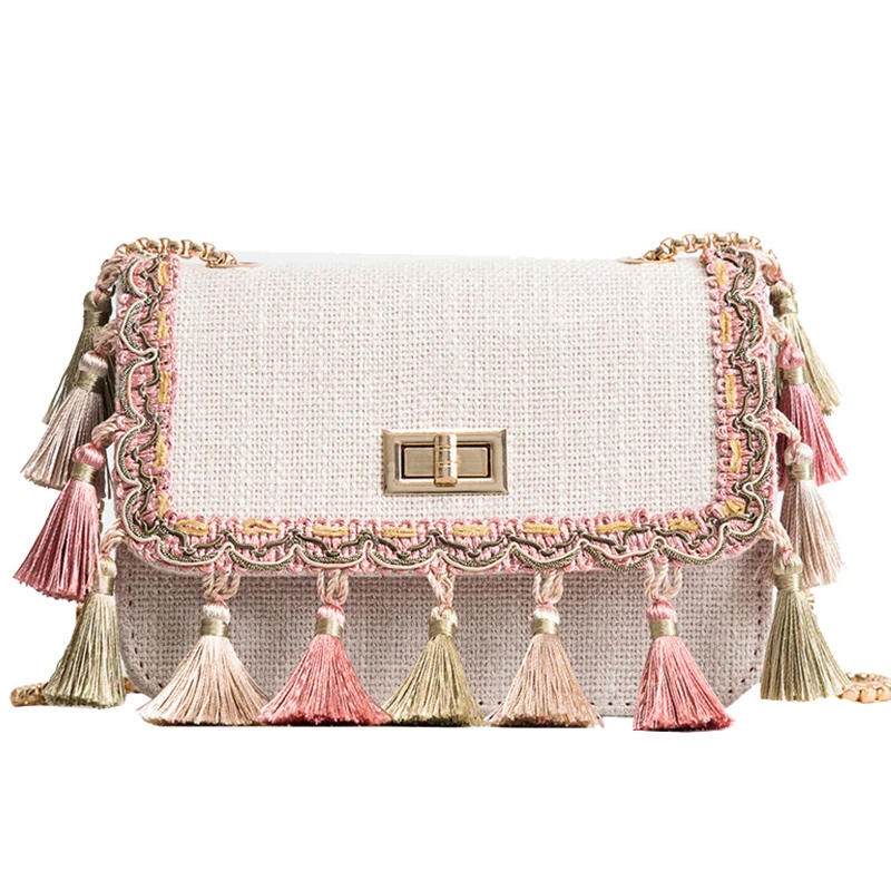 رسول حقيبة المرأة الكتف حقيبة البسيطة حقيبة يد للسيدات الأزياء شرابة رفرف قماش حمل الفتيات الأعلى مقبض حقائب النساء حقائب